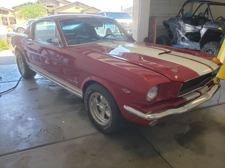 65 Mustang painted 2